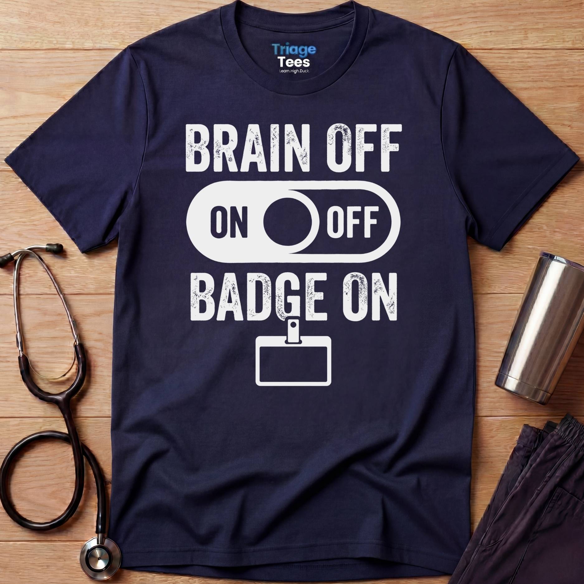 Badge On Nurse T-Shirt