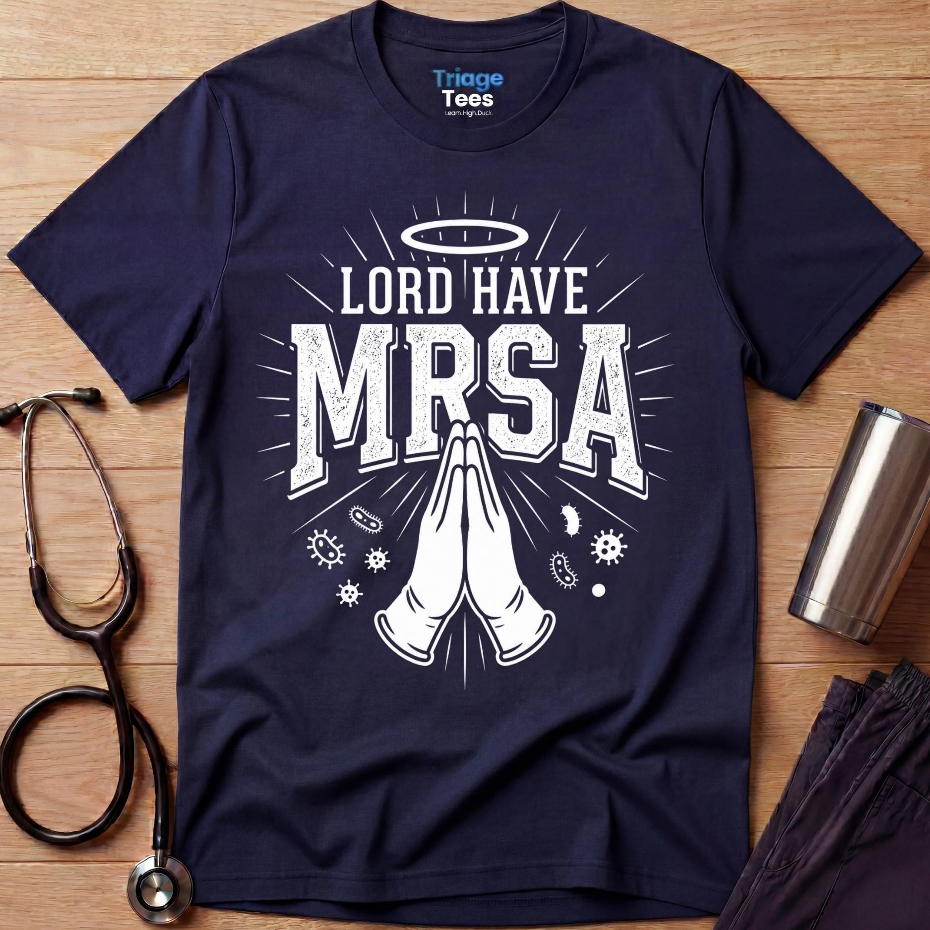 MRSA Prayer Nurse T-Shirt