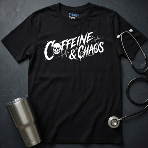 Caffeine & Chaos Nurse T-Shirt