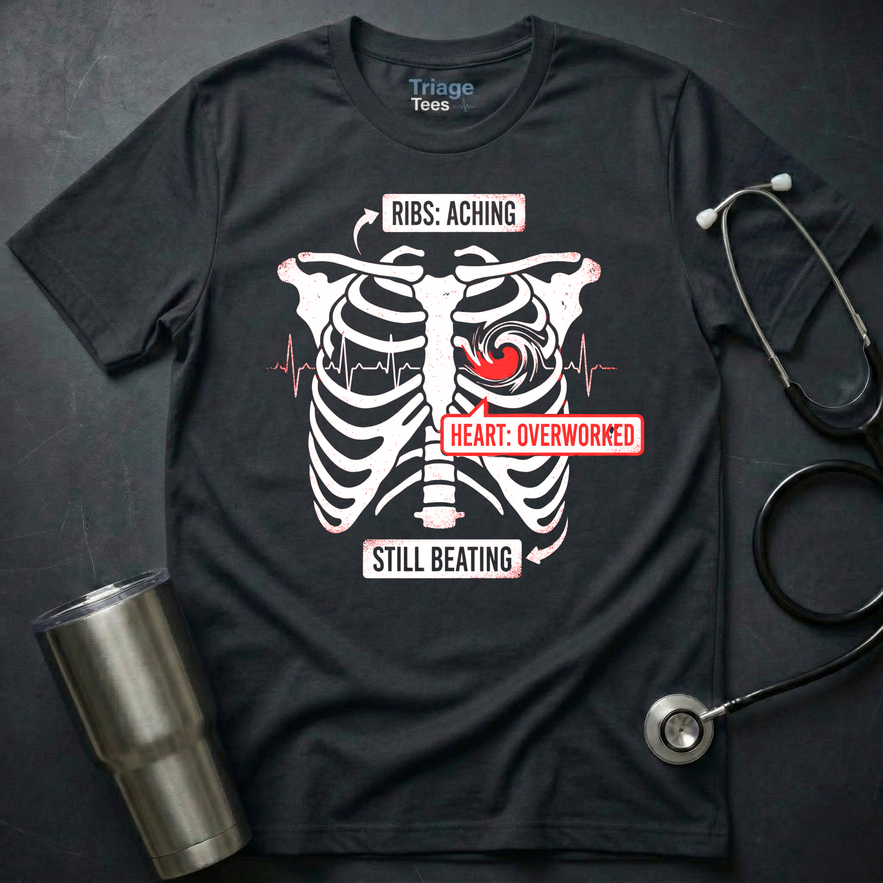 Heart Overworked Nurse T-Shirt