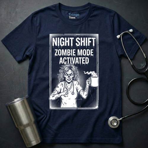 "Zombie Mode" Distressed Vintage Medical Graphic Tee