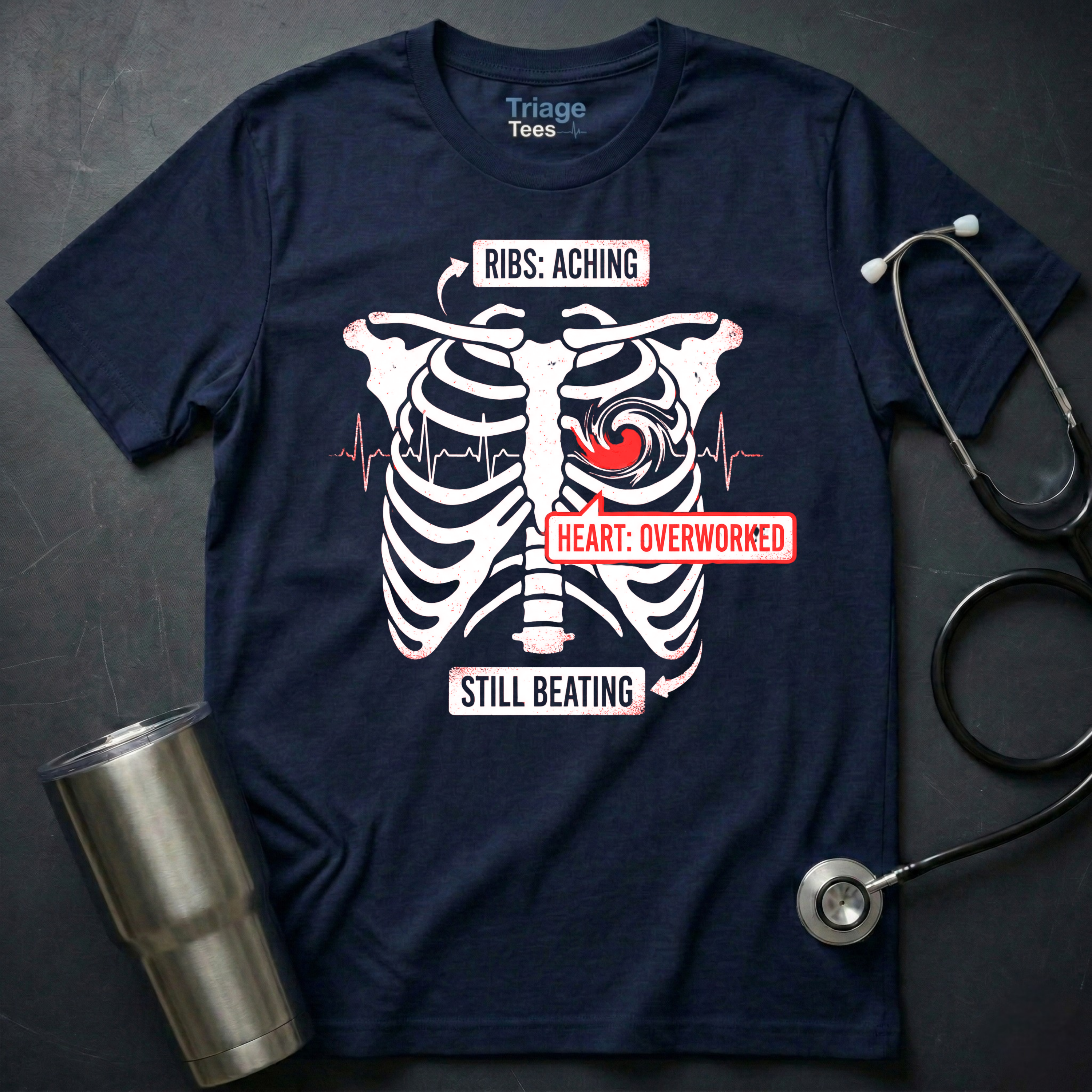 Heart Overworked Nurse T-Shirt