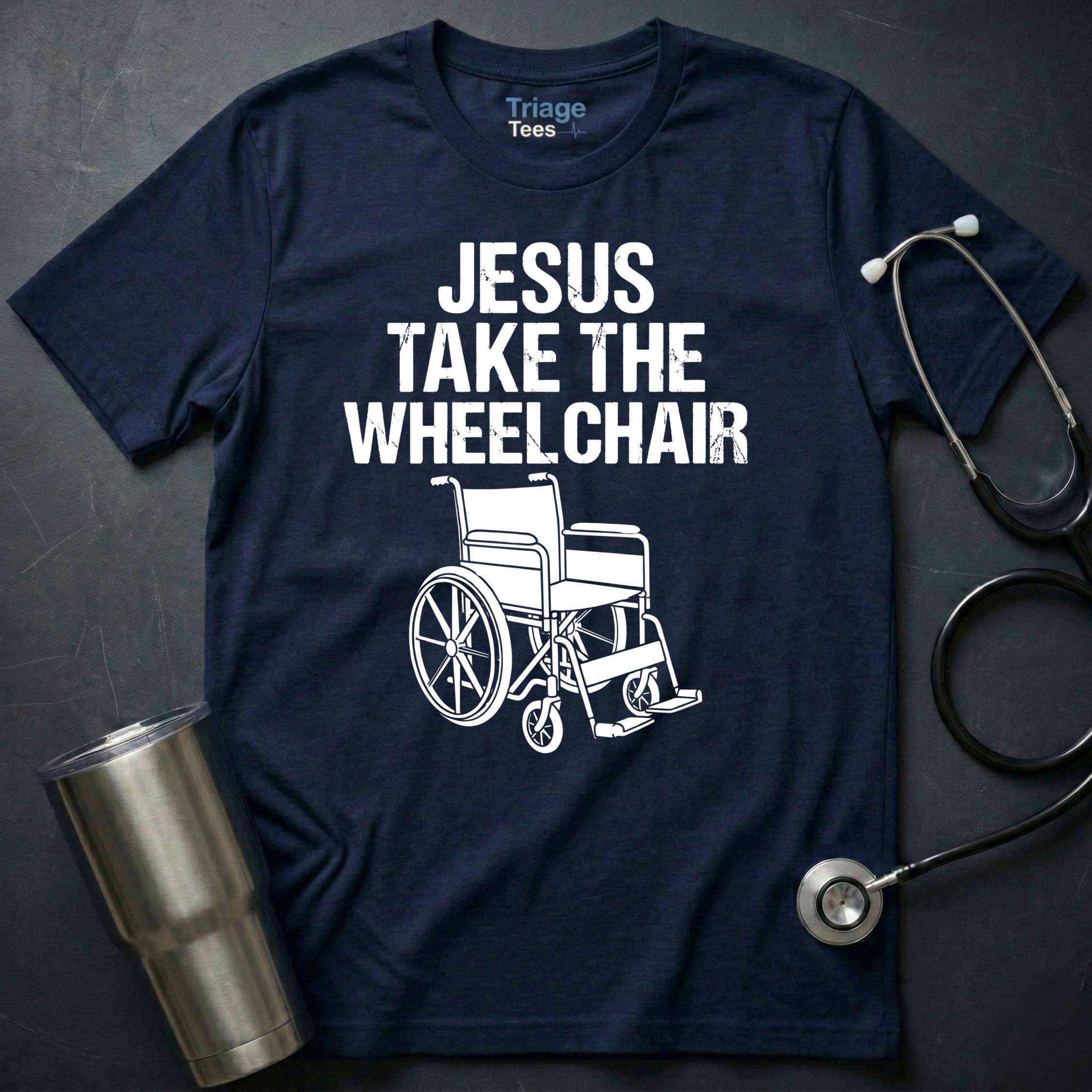 JESUS WHEELCHAIR T-SHIRT