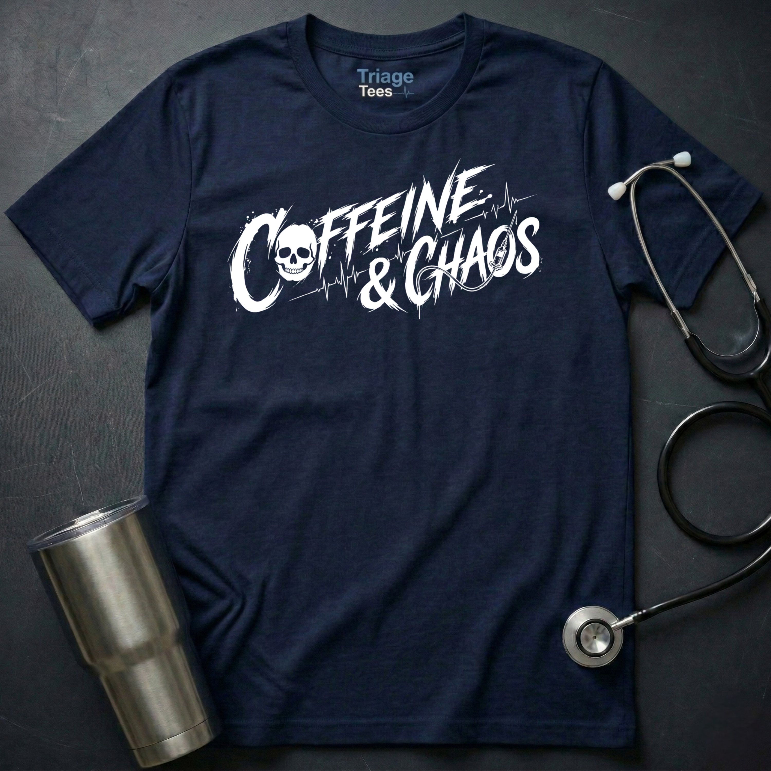 Caffeine & Chaos Nurse T-Shirt
